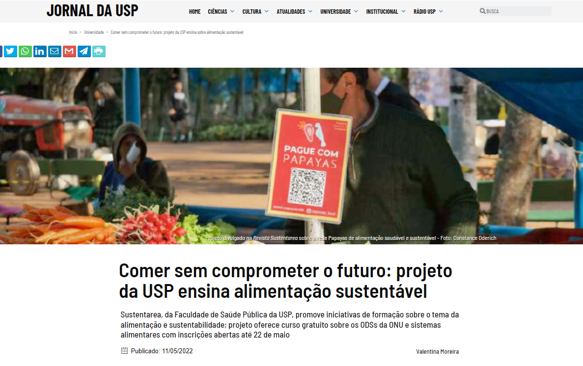 Sustentarea promove novo curso sobre os Objetivos do Desenvolvimento  Sustentável voltado a universitários de todo o país – Faculdade de Saúde  Pública da USP